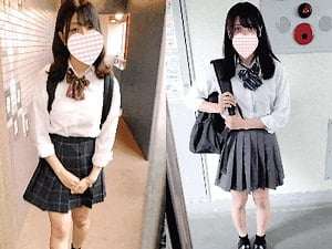 近所のJK2人のエレベーター内パンチラ逆さ撮り盗撮でノーパンデーも＆室内着替え【ヤバイやつ ロリ 女子高生】